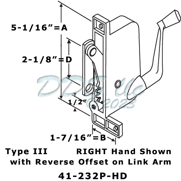 Superior-600 Heavy Duty RH Awning Operator 41-232P HD 1