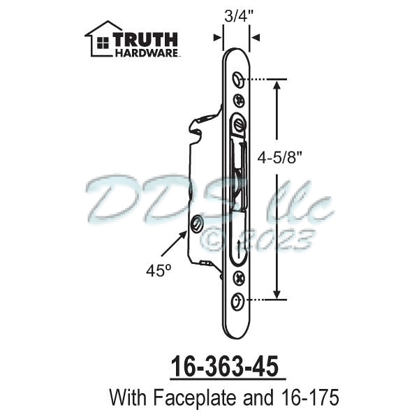 Mortise Lock 16-363-45ss 1