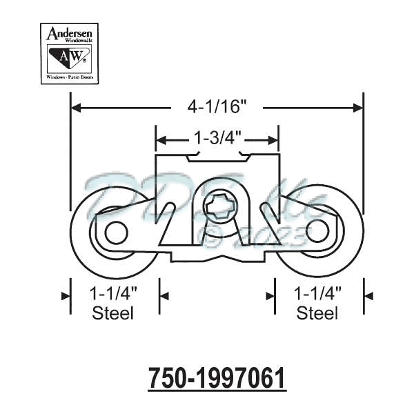 Tandem Patio Door Roller 750-1997061 1