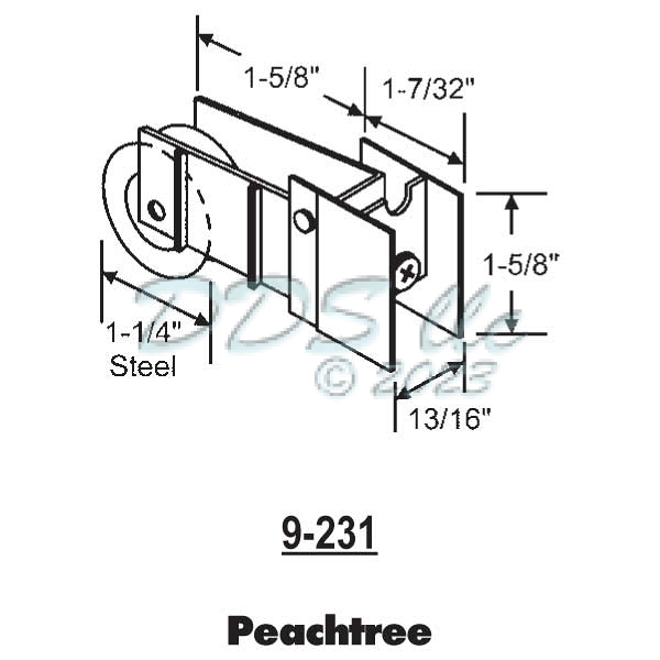 Patio Door Roller 9-231 1