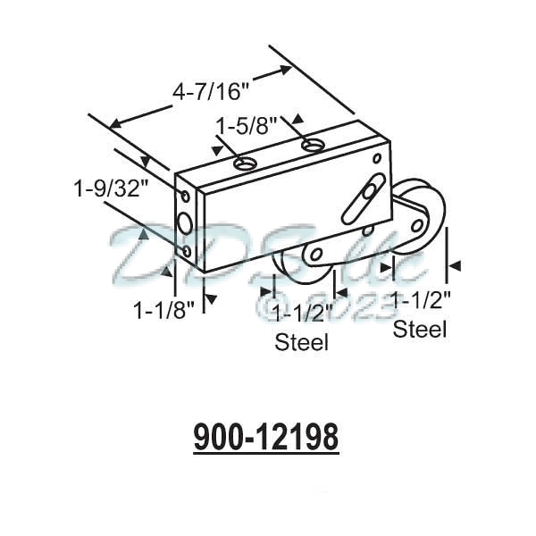 Tandem Patio Door Roller 900-12198 1