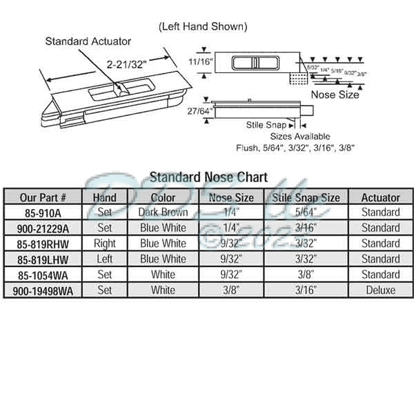 Snap In Tilt Latch 85-819WA 1