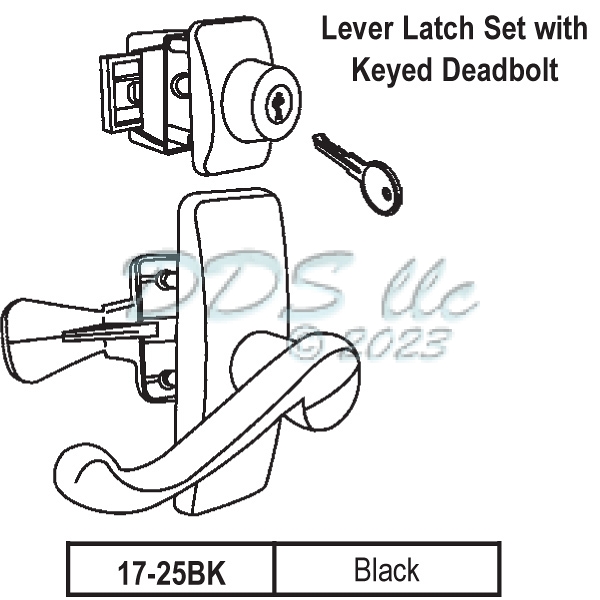 Lever Latch Set 17-25BK 1