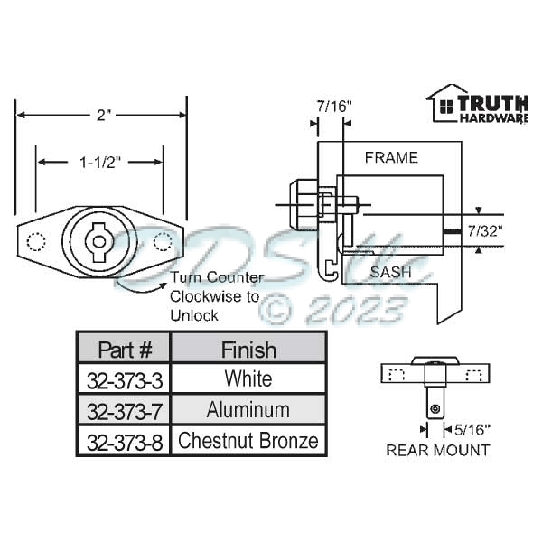 Custodial - Vent Lock 32-373-3 1