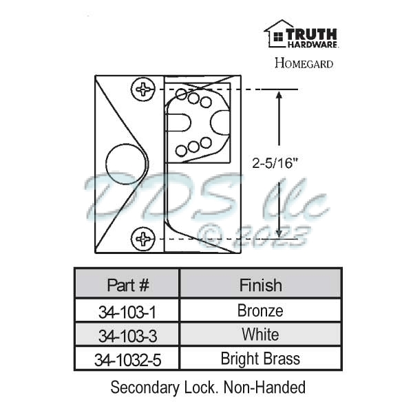 Truth Casement Lock 34-103-1 1