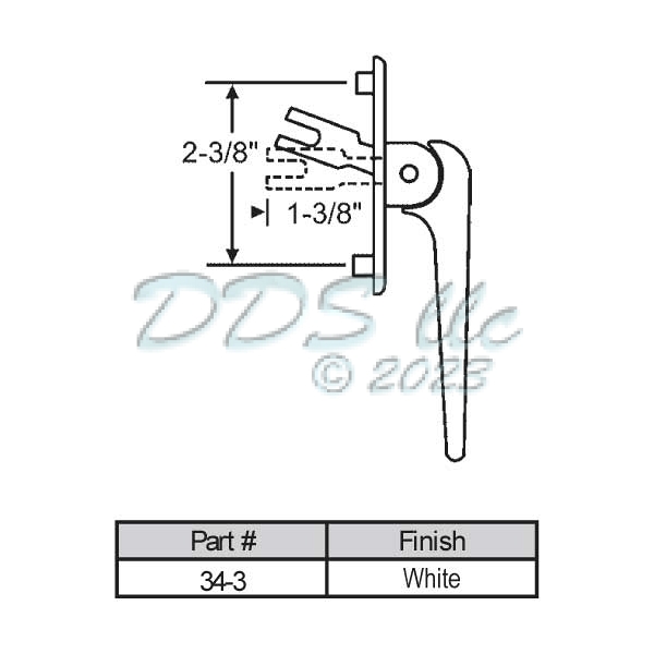 Casement Window Handle 34-3 1