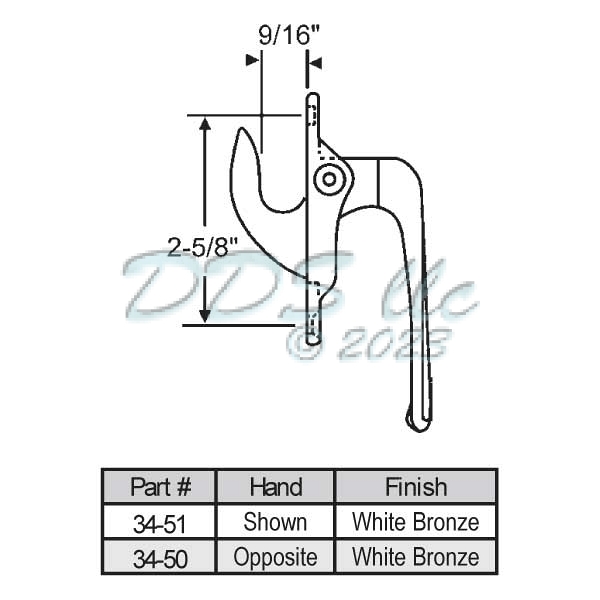 Casement Window Handle 34-51 1