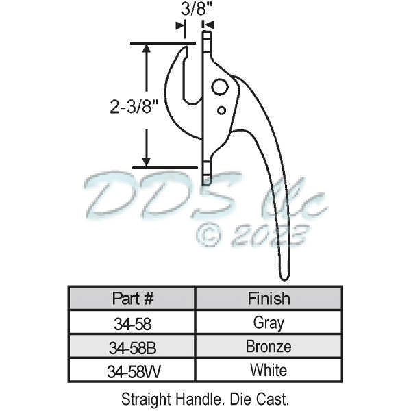 Casement Handle 34-58 1