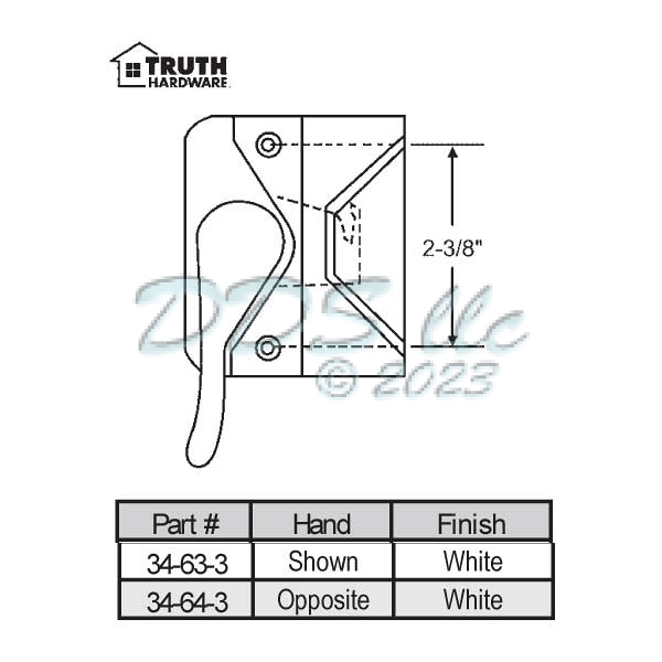 Truth Casement Window Lock 34-63-3 1