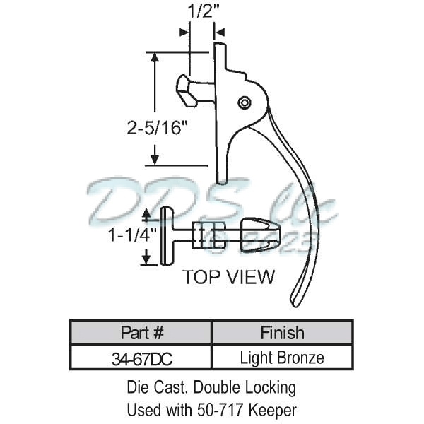 Casement Handle 34-67DC 1