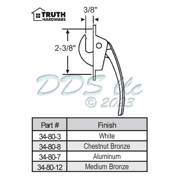 Truth Casement Handle 34-80-7 1