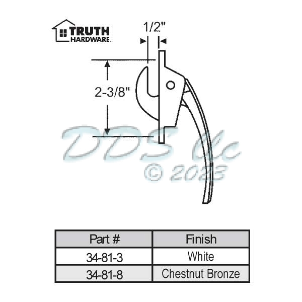Truth Casement Handle 34-81-3 1