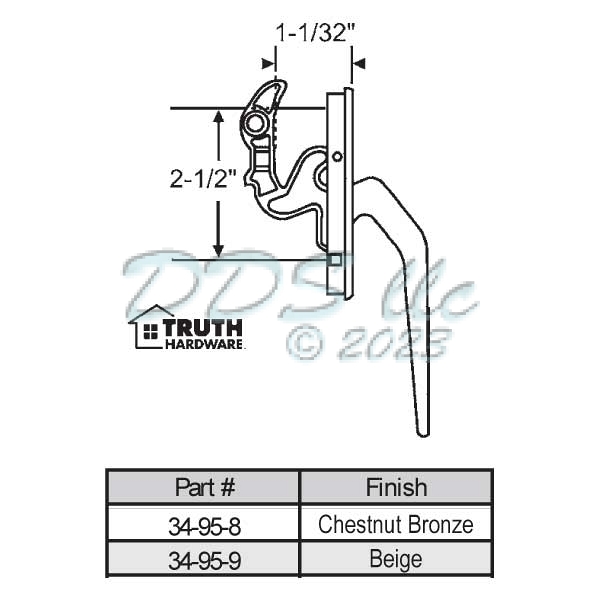 Truth Casement Handle 34-95-9 1