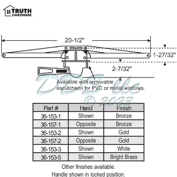 Truth Lever Operator 36-153-1 1