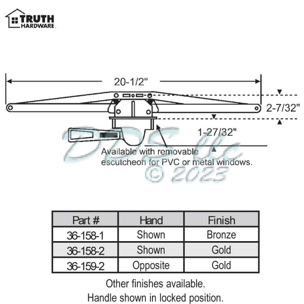 Truth Lever Operator 36-158-1 1