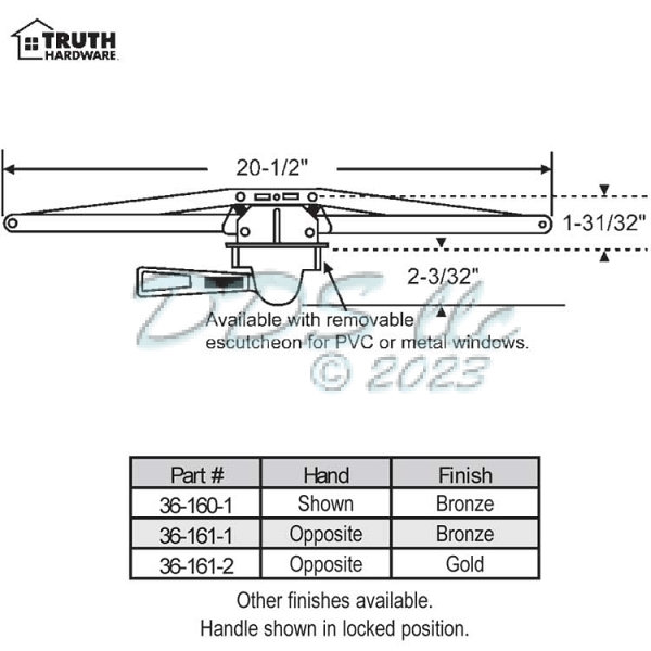 Truth Lever Operator 36-160-1 1