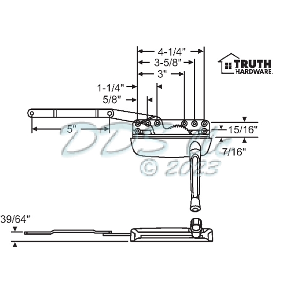 Sill Mounted Casement Operator 36-374-1 1