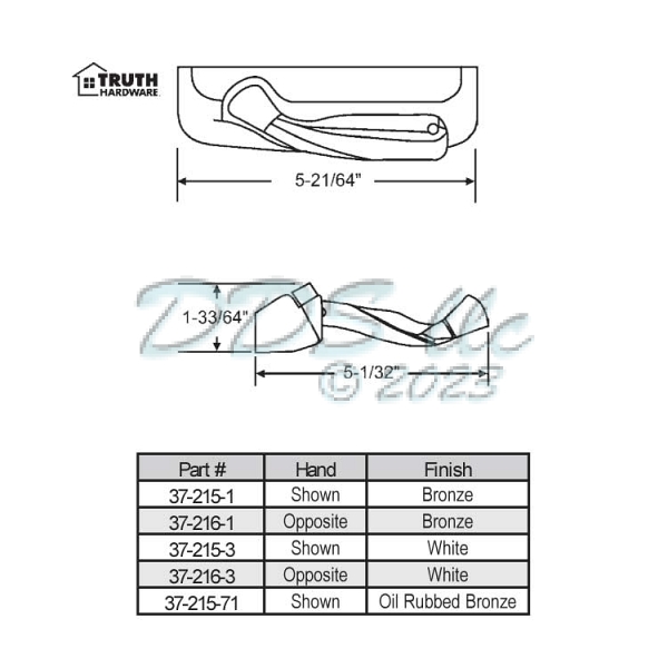 Encore Tango Operator Cover- Handle 37-216-10 1