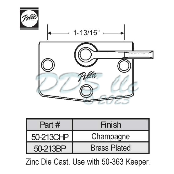 Sweep and Sash lock 50-213BP 1