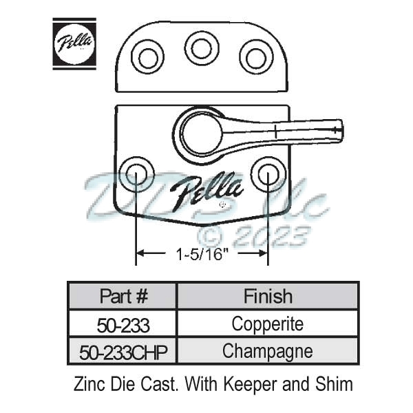 Pella Window Sash lock 50-233 1