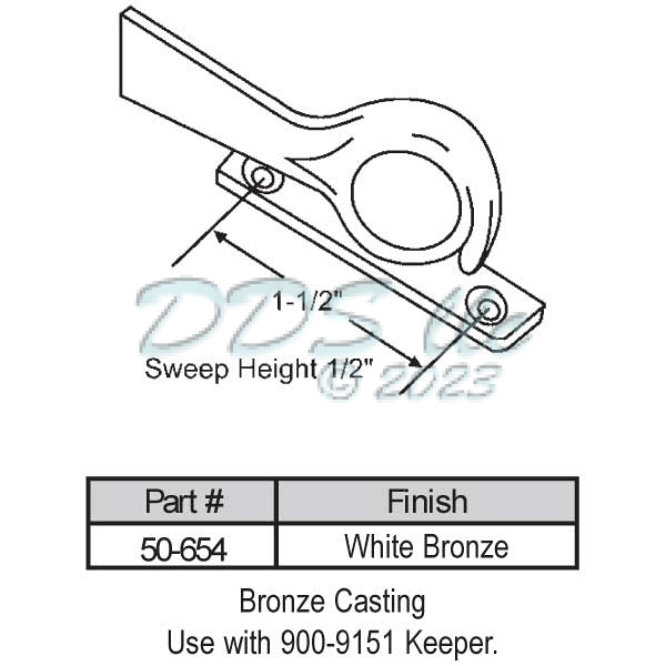 Sweep and Sash locks 50-654 1