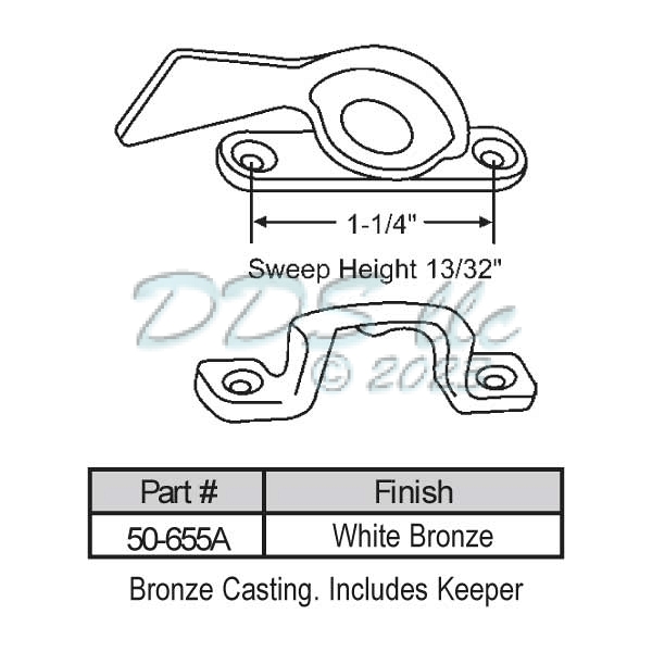 Sweep and Sash locks 50-655A 1