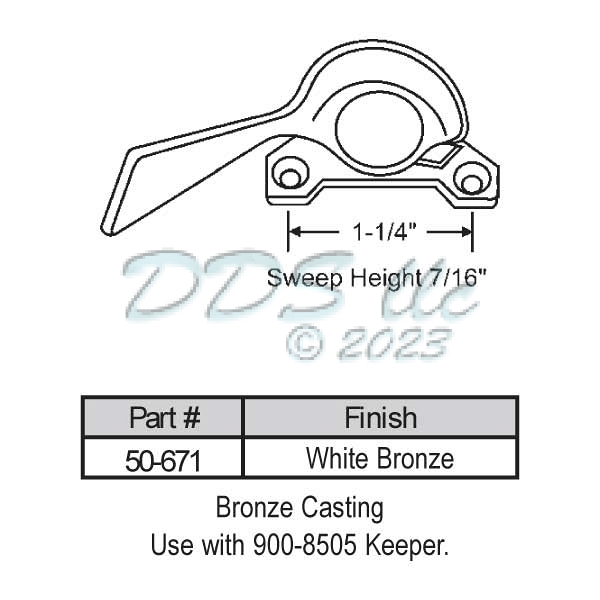 Sweep and Sash lock 50-671 1