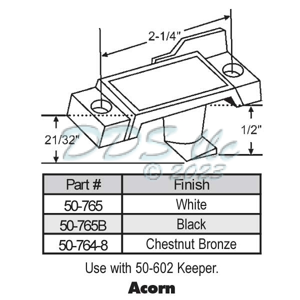 Acorn Window Sash Lock 50-765B 1