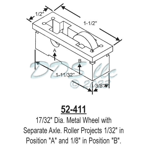 Sliding Window Rollers 52-411 1