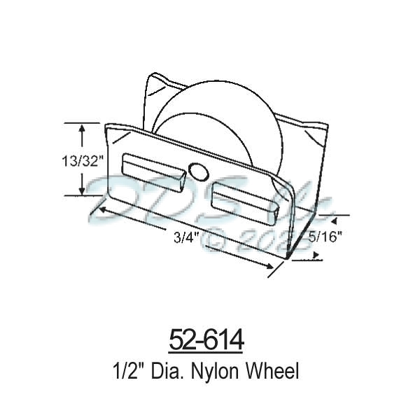 Sliding Window Rollers 52-614 1
