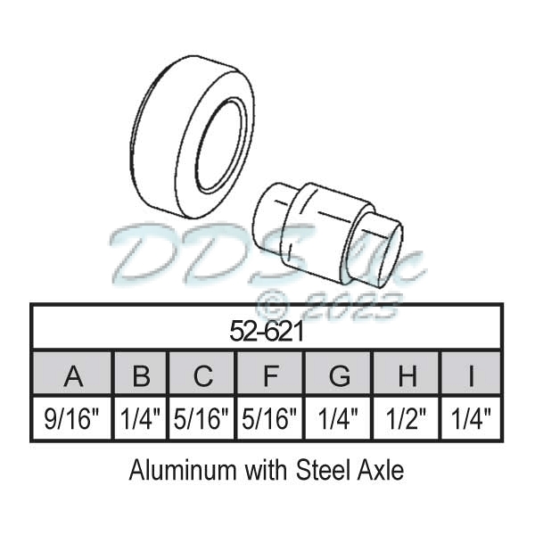 Sliding Window Wheels 52-621 1