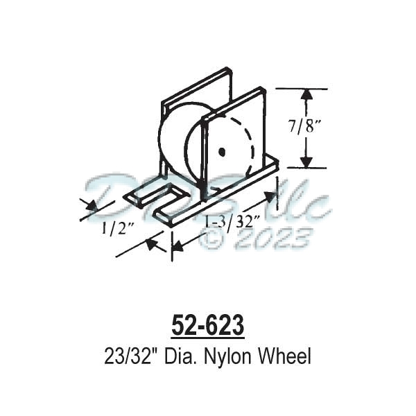 Sliding Window Rollers 52-623 1