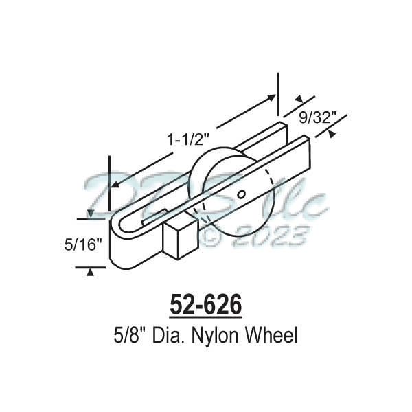 Sliding Window Rollers 52-626 1