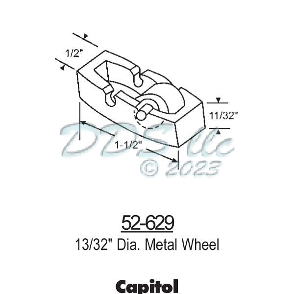 Sliding Window Rollers 52-629 1