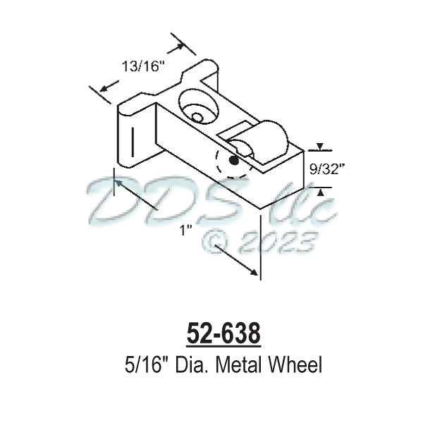 Sliding Window Rollers 52-638 1