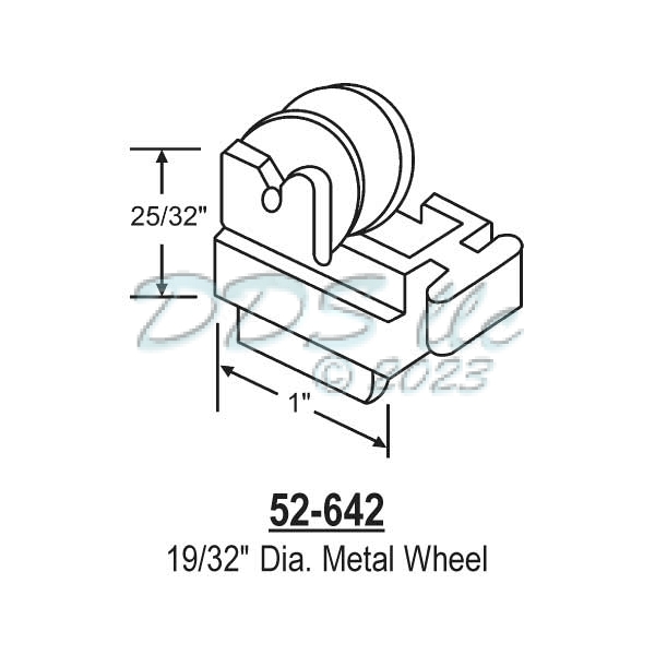 Sliding Window Rollers 52-642 1