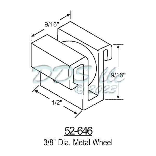 Sliding Window Rollers 52-646 1