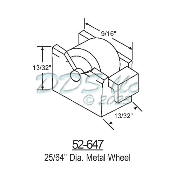 Sliding Window Rollers 52-647 1