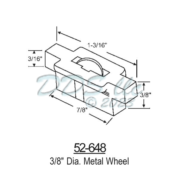 Sliding Window Rollers 52-648 1