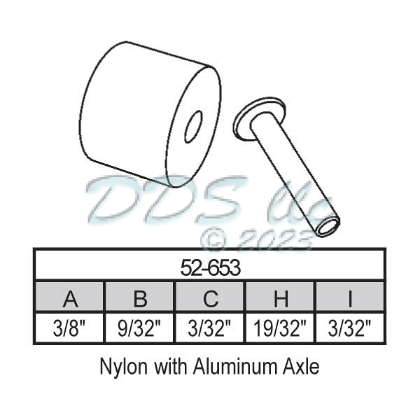 Sliding Window Wheels 52-653 1