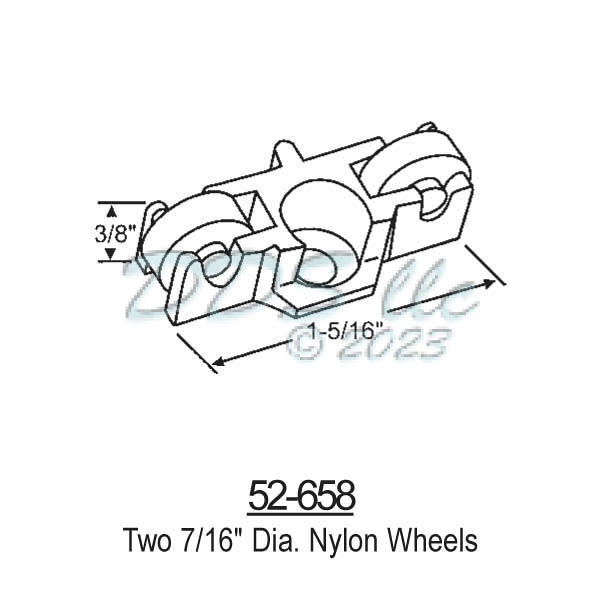 Sliding Window Rollers 52-658 1