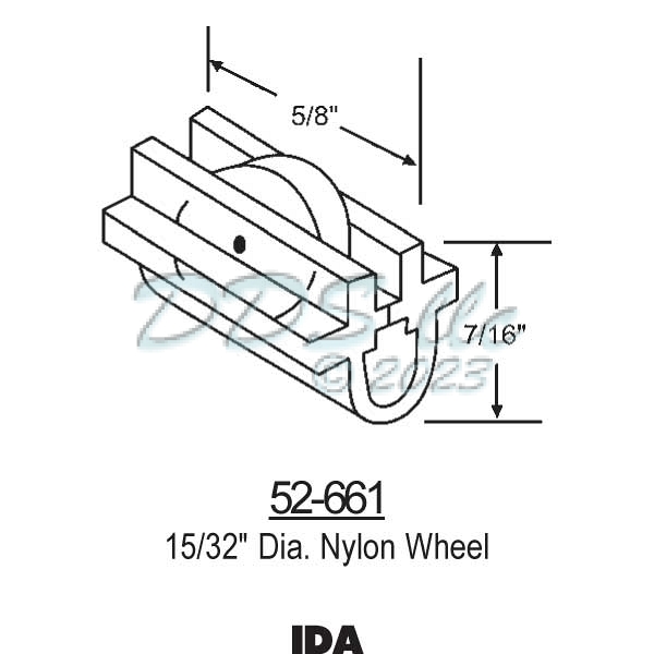 Sliding Window Rollers 52-661 1