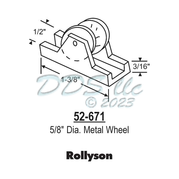 Sliding Window Rollers 52-671 1
