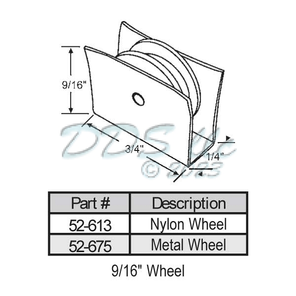 Sliding Window Rollers 52-675 1