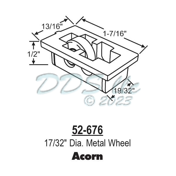 Sliding Window Rollers 52-676 1