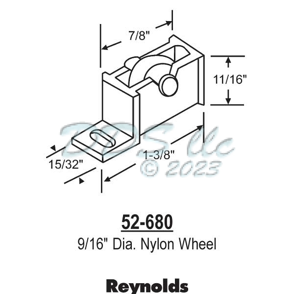 Sliding Window Rollers 52-680 1