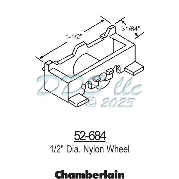 Sliding Window Rollers 52-684 1