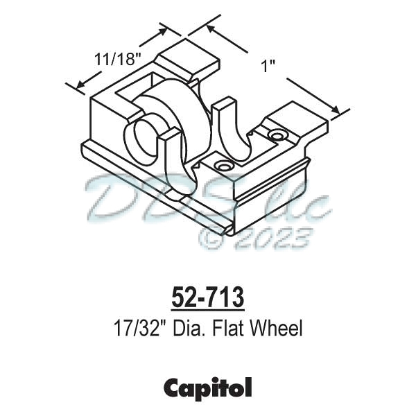 Sliding Window Rollers 52-713 1