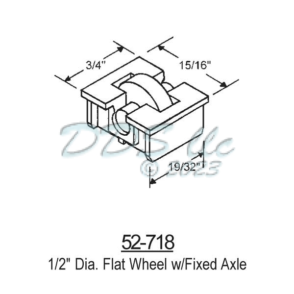 Sliding Window Rollers 52-718 1