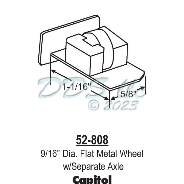Capitol Sliding Window Roller 52-808 1